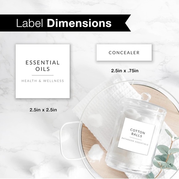 Minimalist Bathroom Labels for Organizing - 158 White Bathroom Labels - Picture 6 of 6